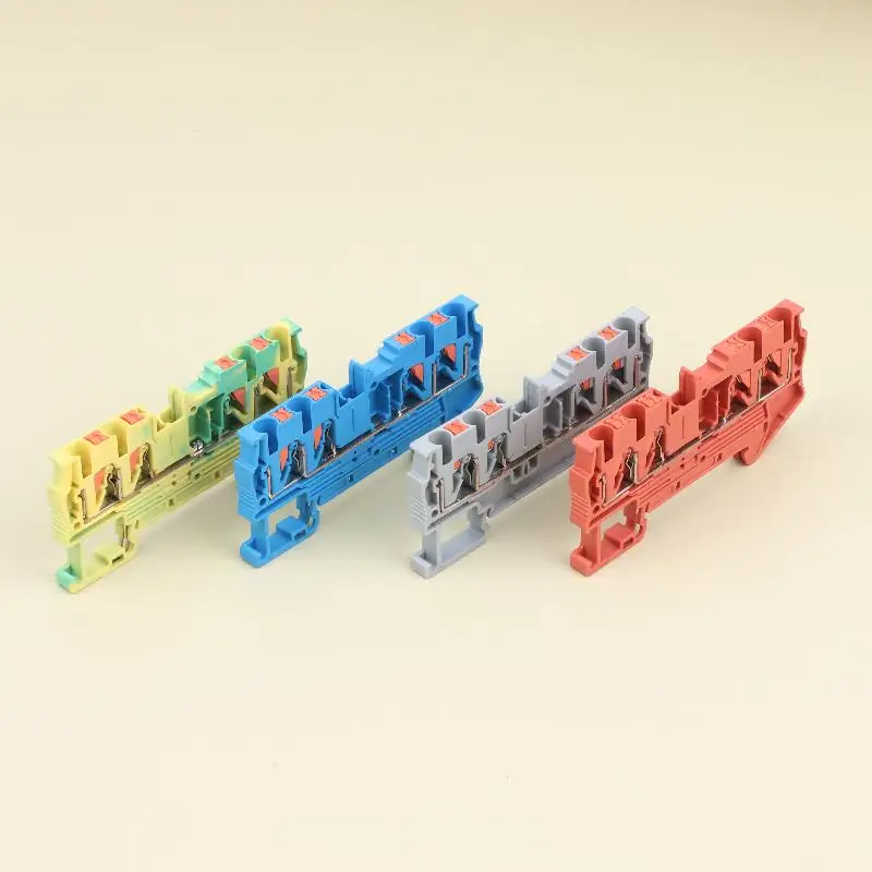 ~5Pcs PT2.5 QUATTRO Push-In Termin Spring Plug Cable Screwless Electrical Connector Two-in, Two-out Quick-connect Terminal Block