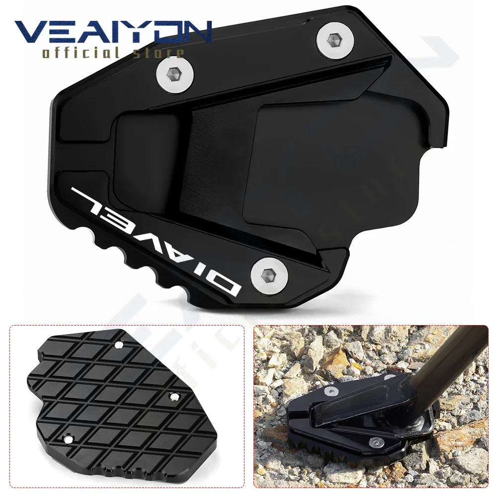 

For Ducati DIAVEL Diavel diavel 1260 Motorcycle Side Stand Pad Plate Kickstand Support Expand landing Protective pad accessories