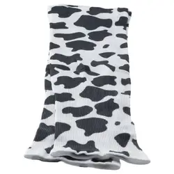 1Pair Dacron Ice Silk Sleeves Portable Cow Pattern Thin Loose Ice Sleeves Protection UV Resistant Sleeve Cover Outdoor