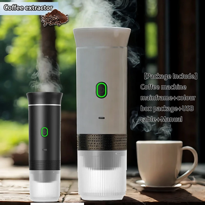 

for Car Home 3-in-1 Capsule Powder Travel Coffee Machine Electric Portable Coffee Machine Portable Italian Espresso Machine
