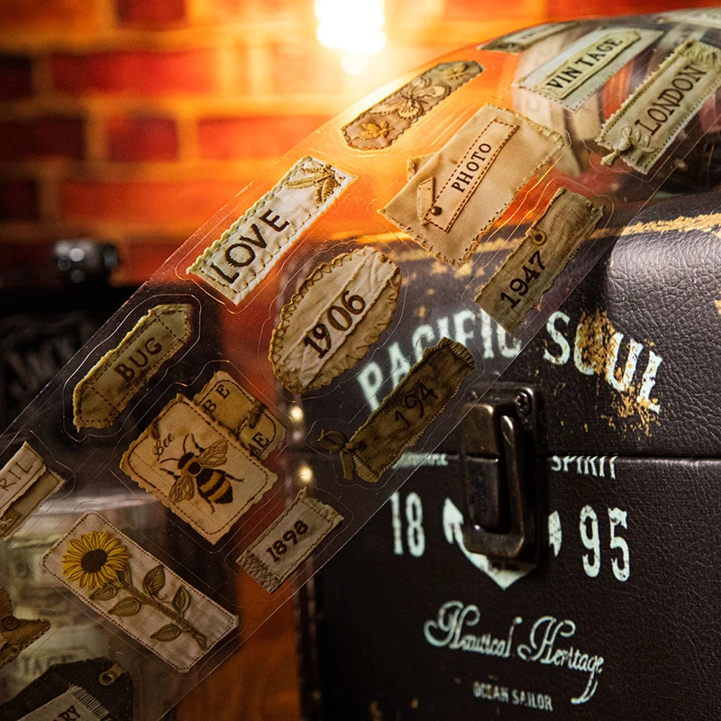 6PCS/LOT Art Hand Book series retro decorative PET tapes