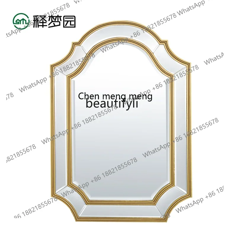 cc182European neoclassical entrance decorative mirror bathroom toilet dressing makeup full-length mirror R