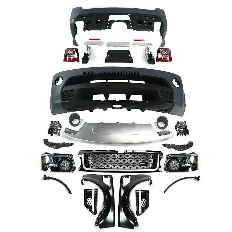 Upgrade to 2013 AUTOBIOGRAPHY Style Bodykit Body Kit Sets with Headlamp and Taillamp and Frender for Range Rover Sport 2005-2013