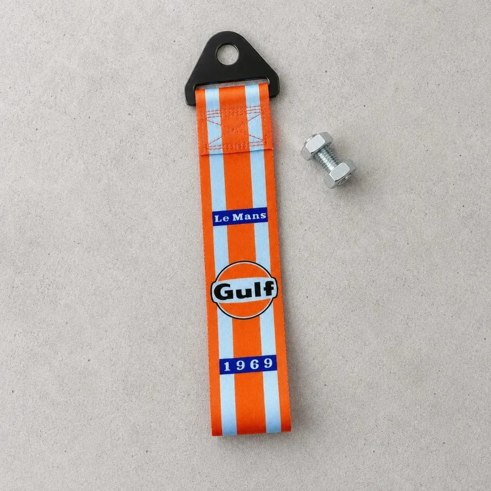 Hochfester Nylon-Abschleppseil für Autos, Rennzugseil mit orangefarbenen Streifen, Abschleppseile, Fahrzeugstoßstangen-Anhängerzubehör für Gulf – Detail 10