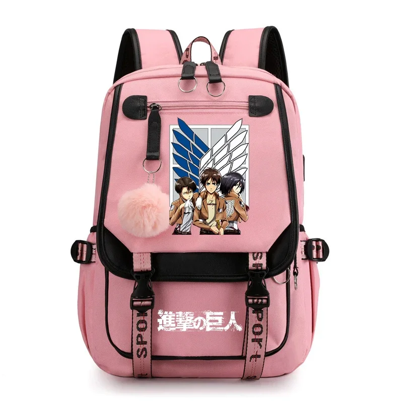 

Anime Attack On Titan Backpack Shingeki no Kyojin School Bags Girls Boys Kids Teenage children Backpack Fashion Laptop Rucksack