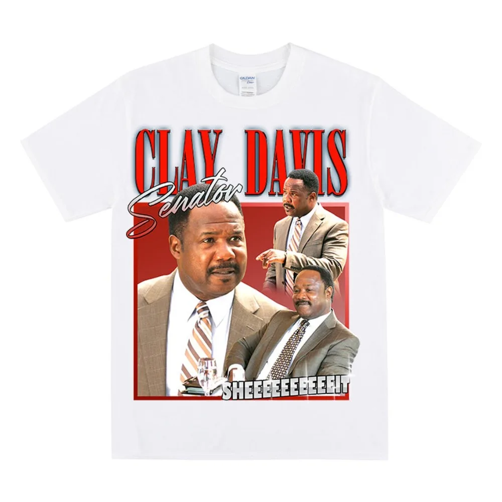 Clay Davis Homage T-Shirt Senator Tshirt Funny Shirt Sheeeit Catchphrase Vintage 90s Tee 2000s Street