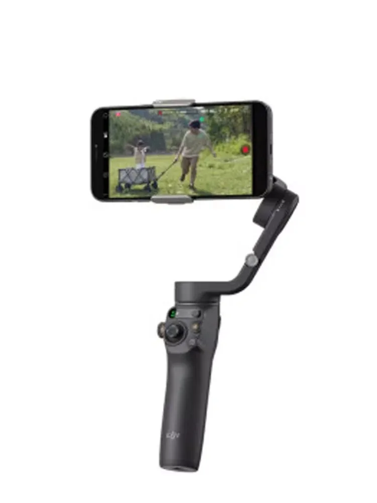 DJI Stabilisateur pour smartphone OSMO Mobile 6, en trois axes pour téléphones, bras extensible intégré, portable et pliable, stabilisateur pour vidéoblogs, vidéos YouTube et TikTok, gris ardoise-image