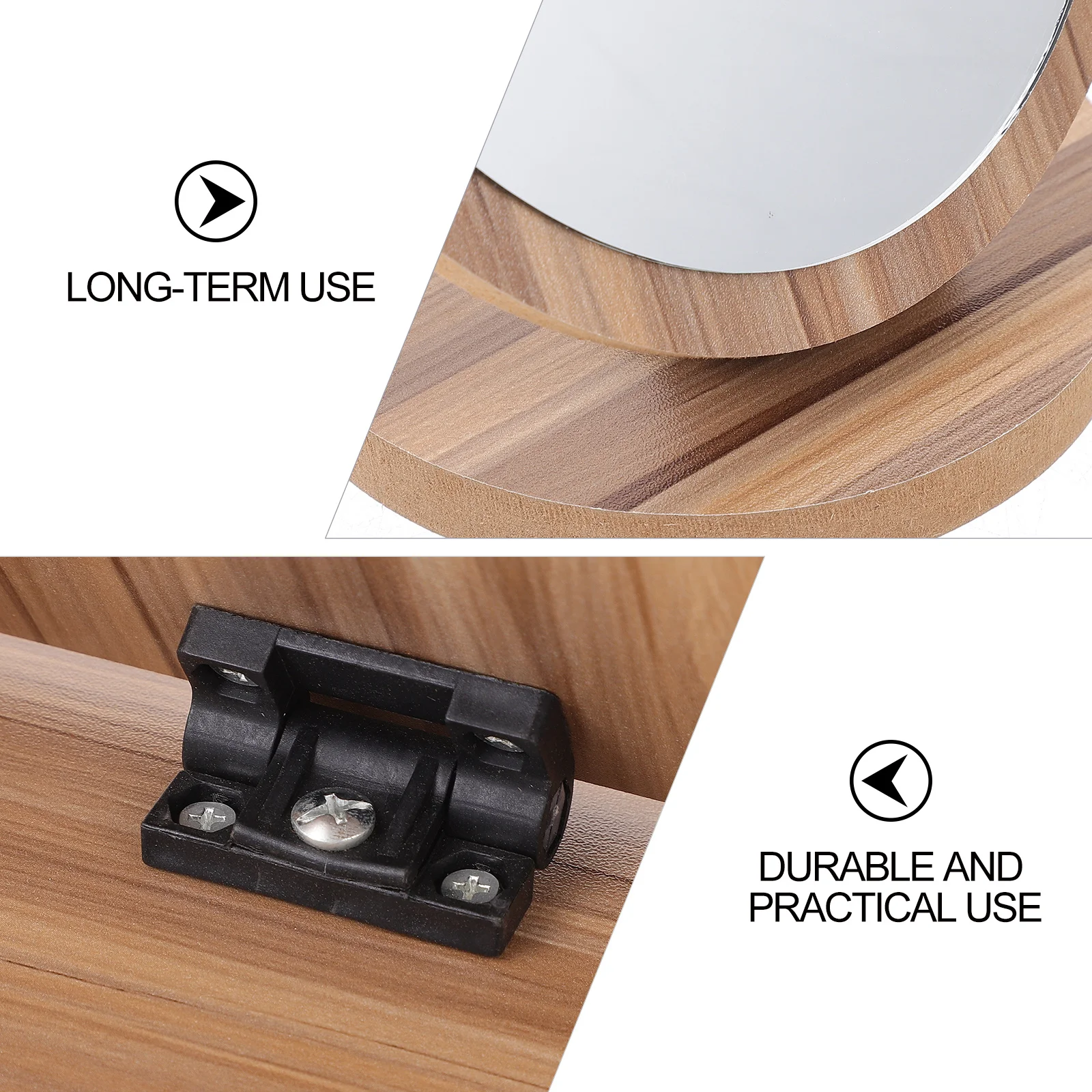 1 قطعة مرآة منضدية خشبية مرآة ماكياج سطح المكتب للمنزل غرفة النوم المنزلية الغرور مكتب للطي المحمولة الطلاب