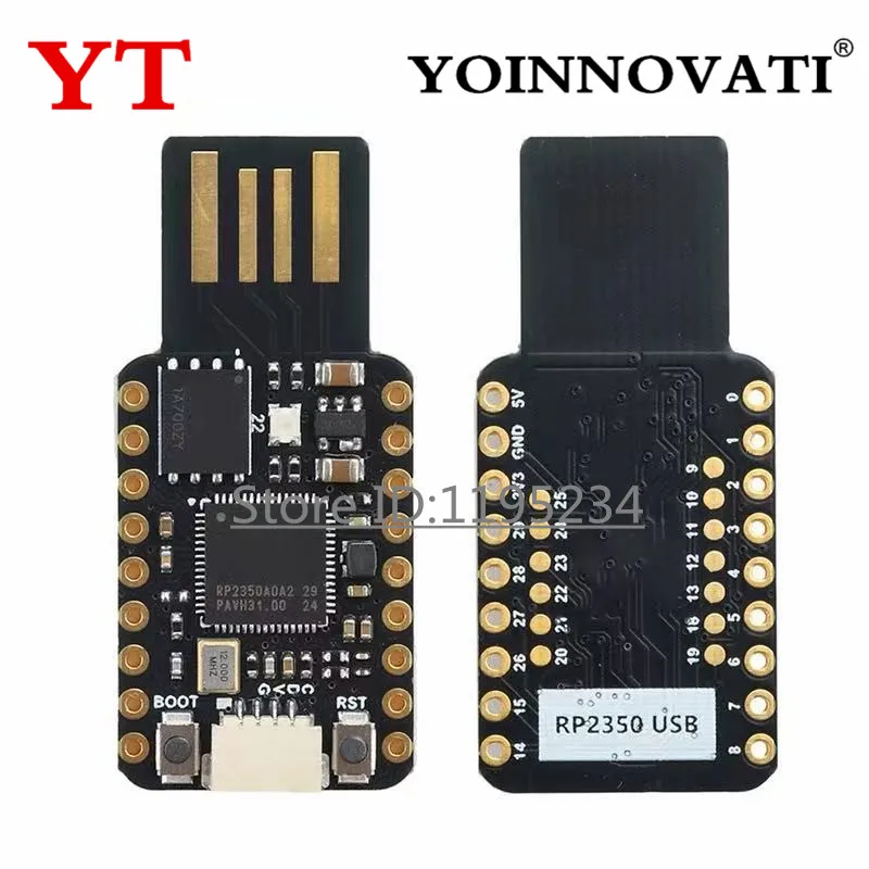 4M/16M USB RP2350 Mini Microcontroller Development Board Dual Core Dual Architecture Processor RP2350A for Raspberry Pi