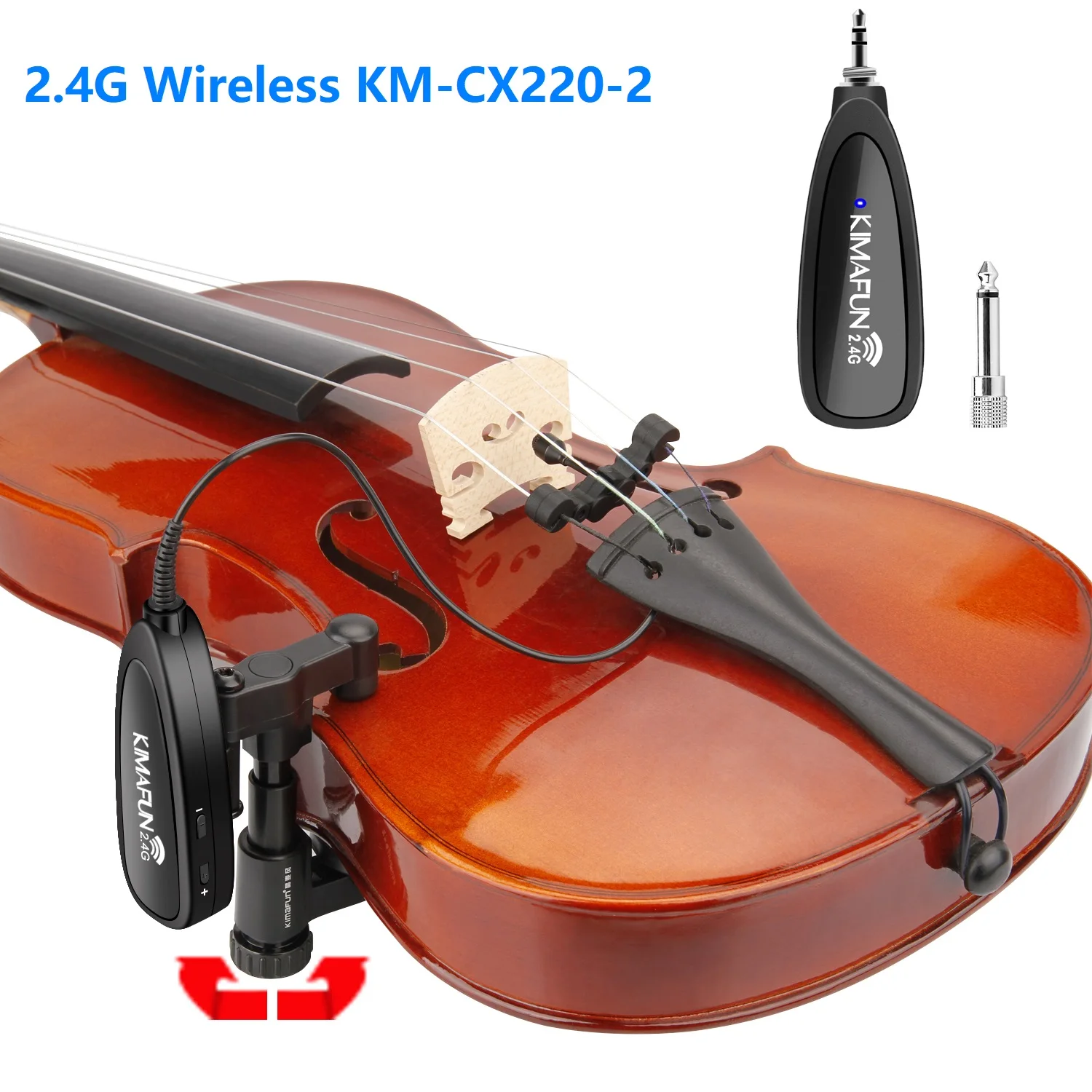 Kimafun 2,4g Musik instrument Funk mikrofon für klassische Violine Video/Audio-Aufnahme Musiker Bühnen performance Youtube 4
