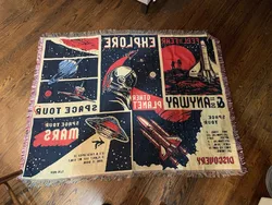 Ins Astronaut Universe Plant Sofa Throw Blanket Tapestry Chair Sofa Bedspread Outdoor Beach Sandy Towels Cover Cape