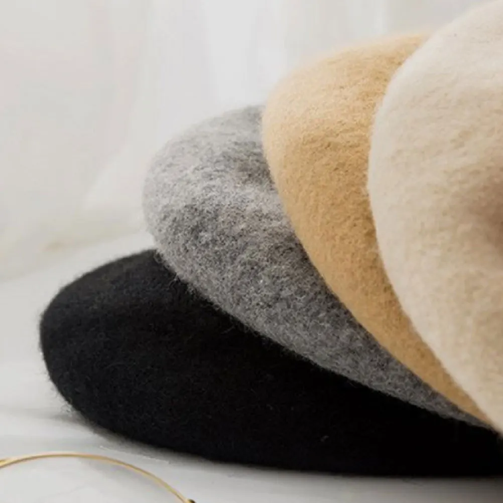 

Children Beret Size M Camel Soft Warm Breathable Lightweight Hat for Autumn Winter Spring Girls Stylish Outdoor Kids