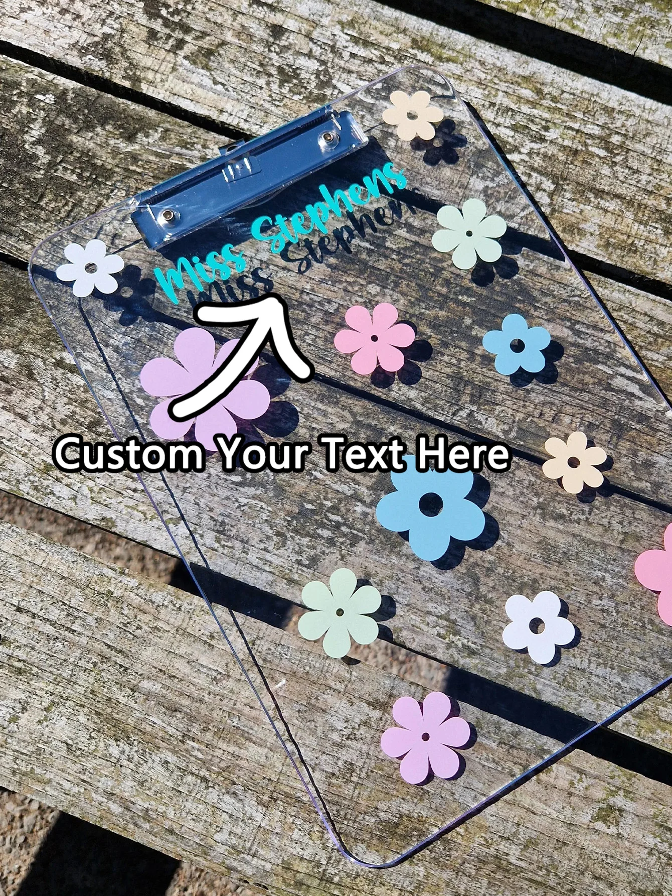 1 قطعة مجلد مخصص-مخصص PMMA ديزي مبهج محفور بالليزر اسم وعنوان هدايا فريدة للمراهقين للاستخدام اليومي