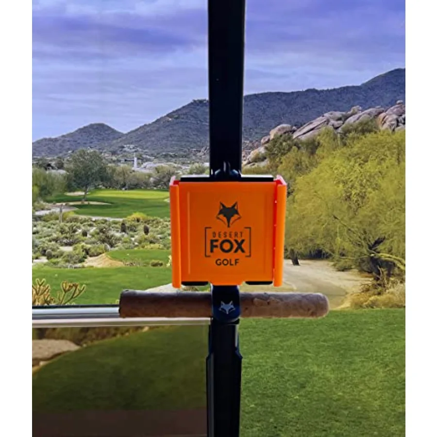 

Phone Caddy + Cigar Holder Adjustable Golf Cart Phone Mount with Secure Cigar Clip Hands-Free GPS Golf App Acc Fits All Phones