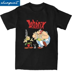 Funny Asterix And Obelix Bos Tshirts Men Round Neck Short Sleeve Clothes Cotton Summer Tops