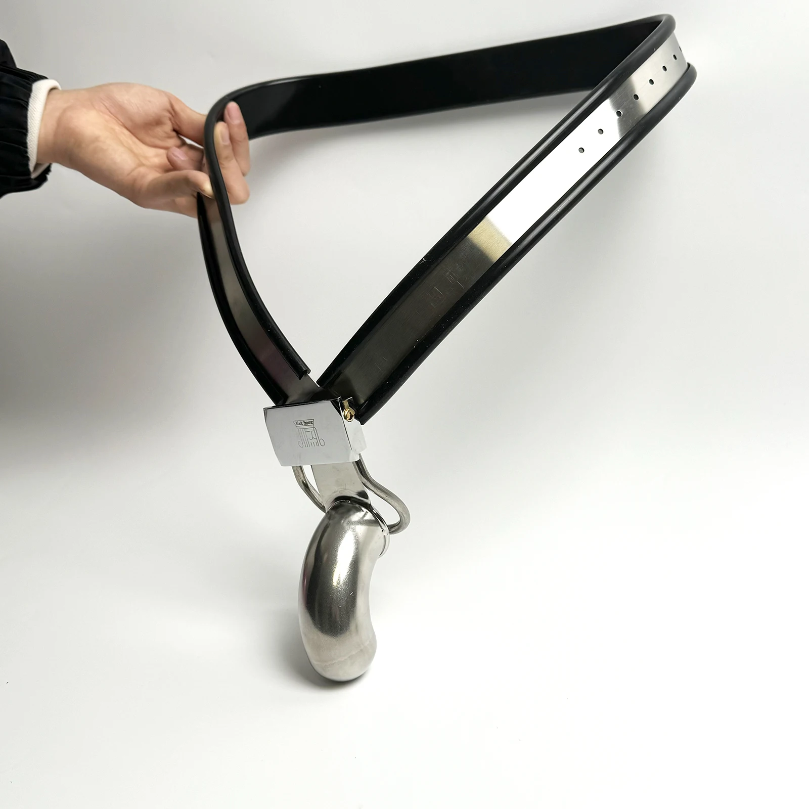 الفولاذ المقاوم للصدأ حزام العفة قفص القضيب BDSM عبودية قفص قفل جهاز قابل للتعديل الخصر قفل ديك BDSM عبودية لعب للرجل #6