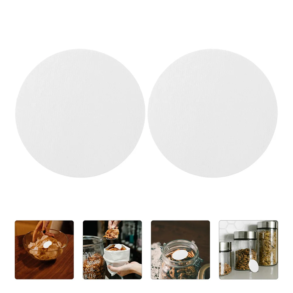 

100pcs Dehumidifying Sheets 3Cm White Felt Circles For Food Storage Biscuit Cans Chip Jars Snack Containers Plant Fiber Moisture