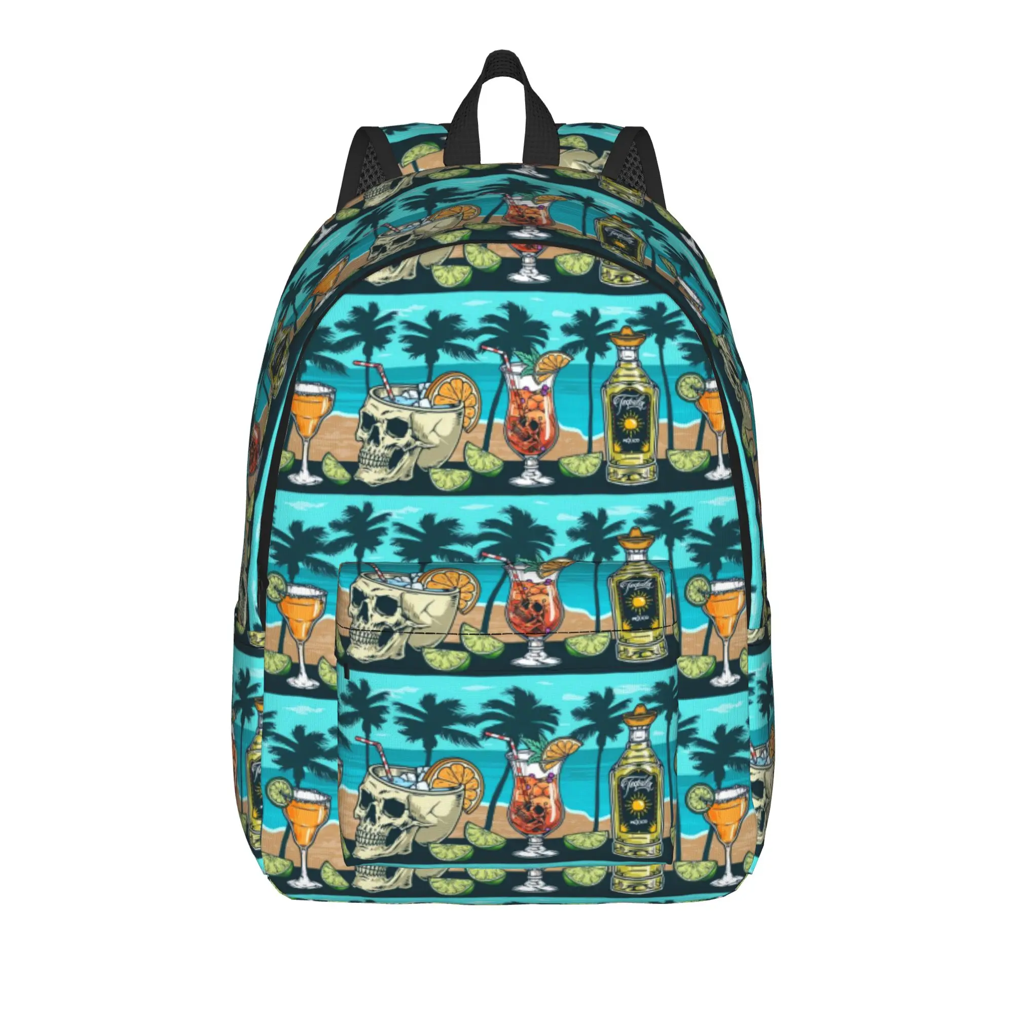 Tropical Beach Bar    Backpack  Fun Backpacks Female Travel Breathable School Bags High Quality Rucksack