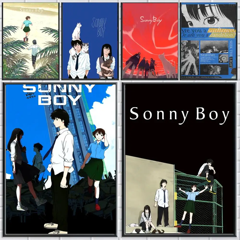 anime S-Sonny Boy-Y Poster Peel and Stick Wall Art for Cafe Office Bar and Home Decoration