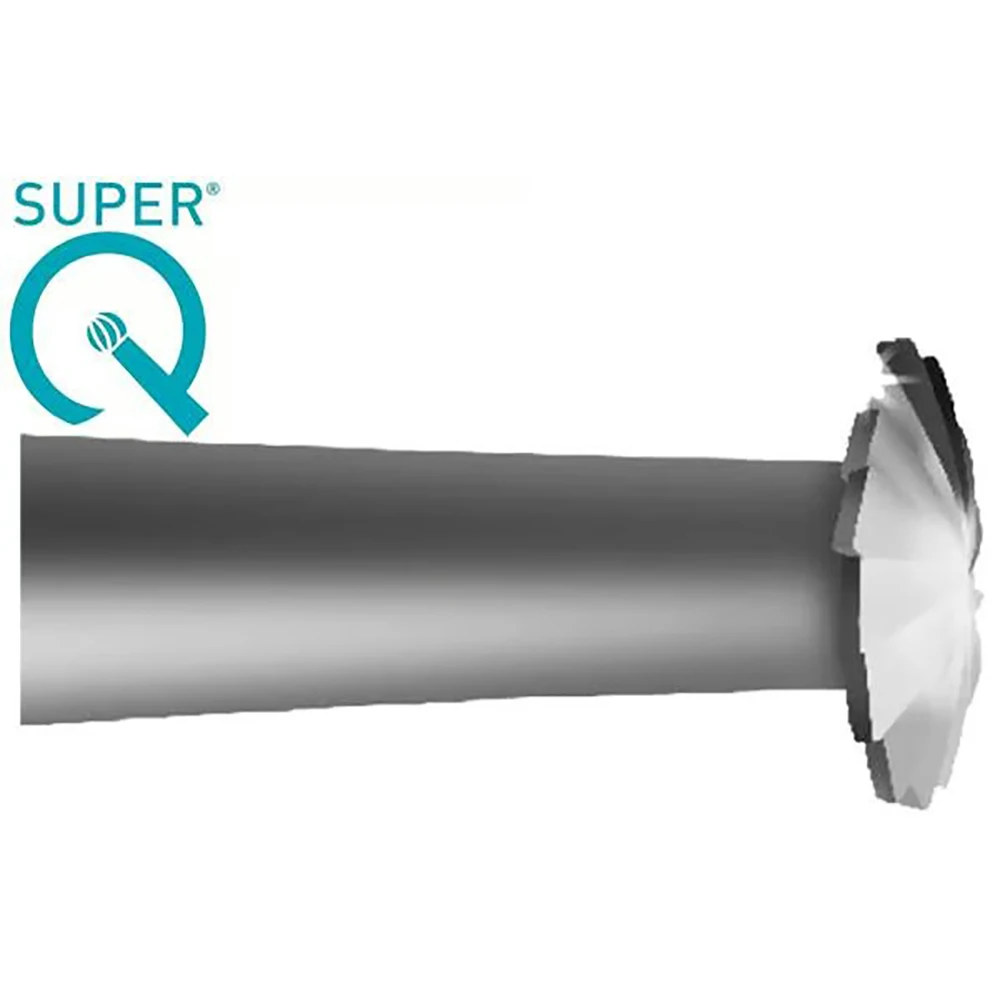 SUPER Q Extra Flat Lens Bur HT Tool Steel Precision Milling, Engraving, Model Making for Jewelry Fine Detail Work