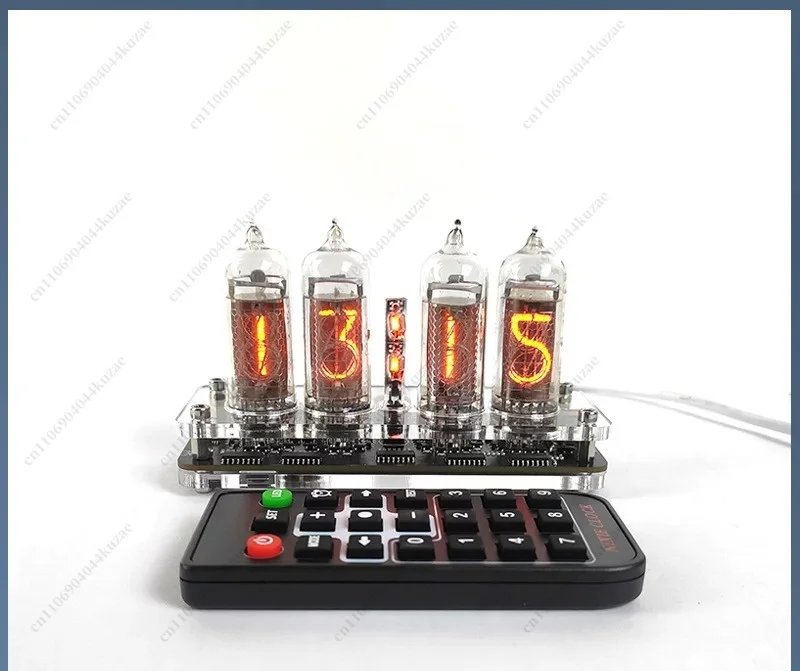 4‑Digit IN14 Nixie Tube Clock, Retro Steampunk Vacuum Tube Decorative Timepiece