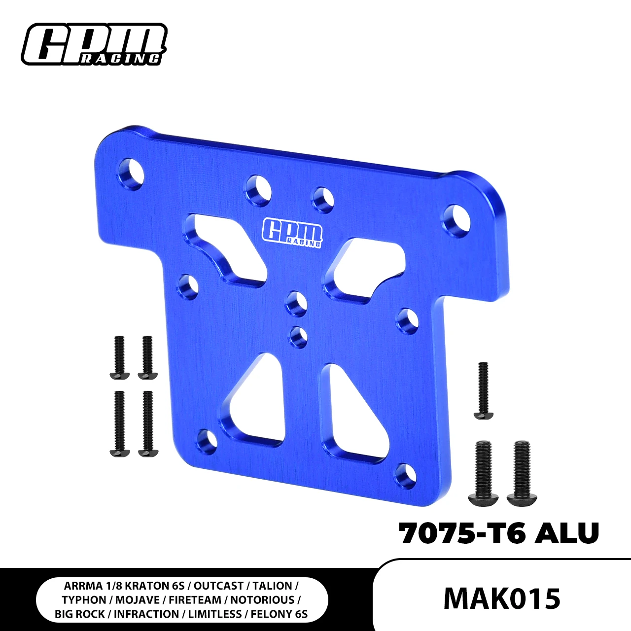 GPM ARRMA 1/8 KRATON 6S 106005/106015/106018 للوحة العلوية الأمامية المصنوعة من سبيكة 7075-T6 #2