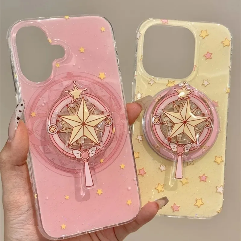 

Cute Cardcaptor Sakura Magic wand Magnetic Holder Grip Tok Griptok Phone Stand Holder Support For iPhone For Pad Magsafe Smart