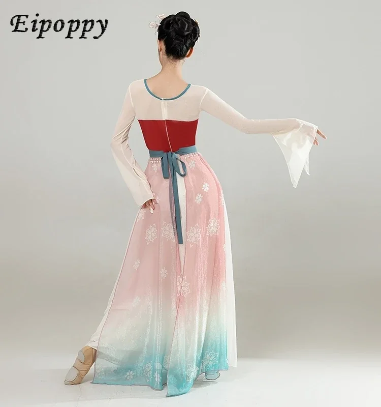 Classical dance women's ancient style gauze clothes and practice clothes