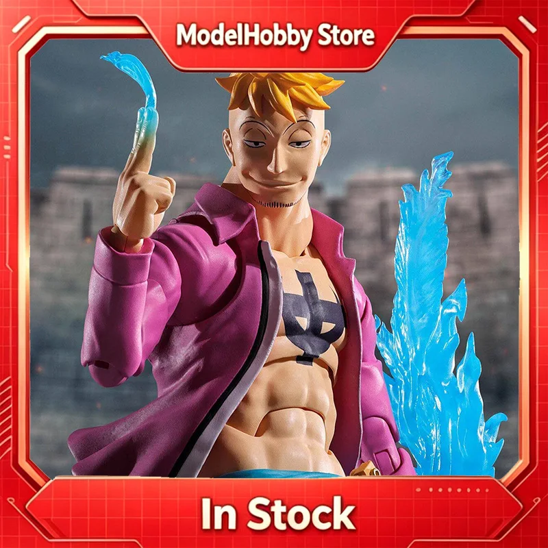 Figura Bandai SH Figuarts de One Piece, Marco el Fénix de Marineford, 17 cm, Articulada, Alas de Fuego, Piezas Reemplazables, Colección de Anime