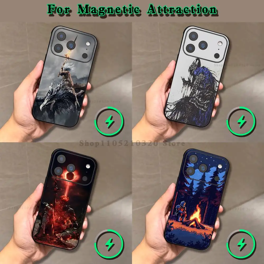 

D-Dark S-Souls Game Phone Case For iPhone 17,16,15,14,13,12,11,Pro,Max,Plus,E,Air,Mini Magnetic Magsafe Frosted Clear