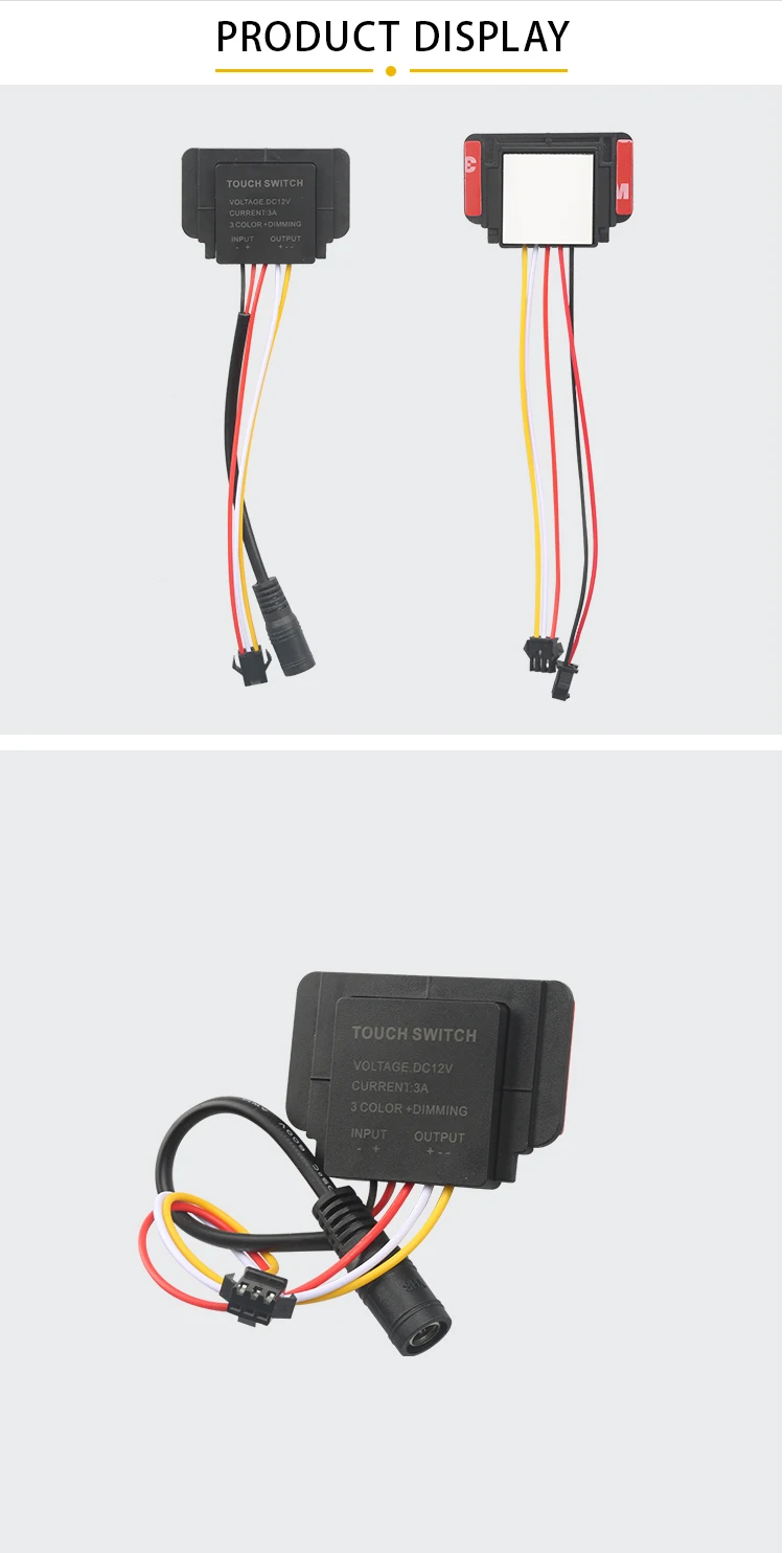 LED-Spiegel Smart 12V 3A 36W Make-up-Badezimmerspiegel Dimmer Beleuchteter Einfarbiger Ein-Touch-Sensor-Schalter – Detail 5