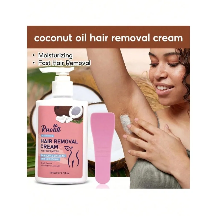 1 Pc Women Coconut Hair Removal Cream Gentle Depilatory Cream For Body Face Armpits Reduce Redness Sensitive Skin Friendly