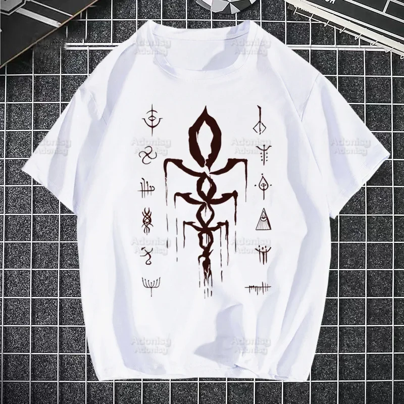 Bloodborne Marker Symbol T-shirts Summer Men/Women Hip Hop Funny Blood Borne Tshirt Maria Hunter Game t shirts Short Sleeve Tops