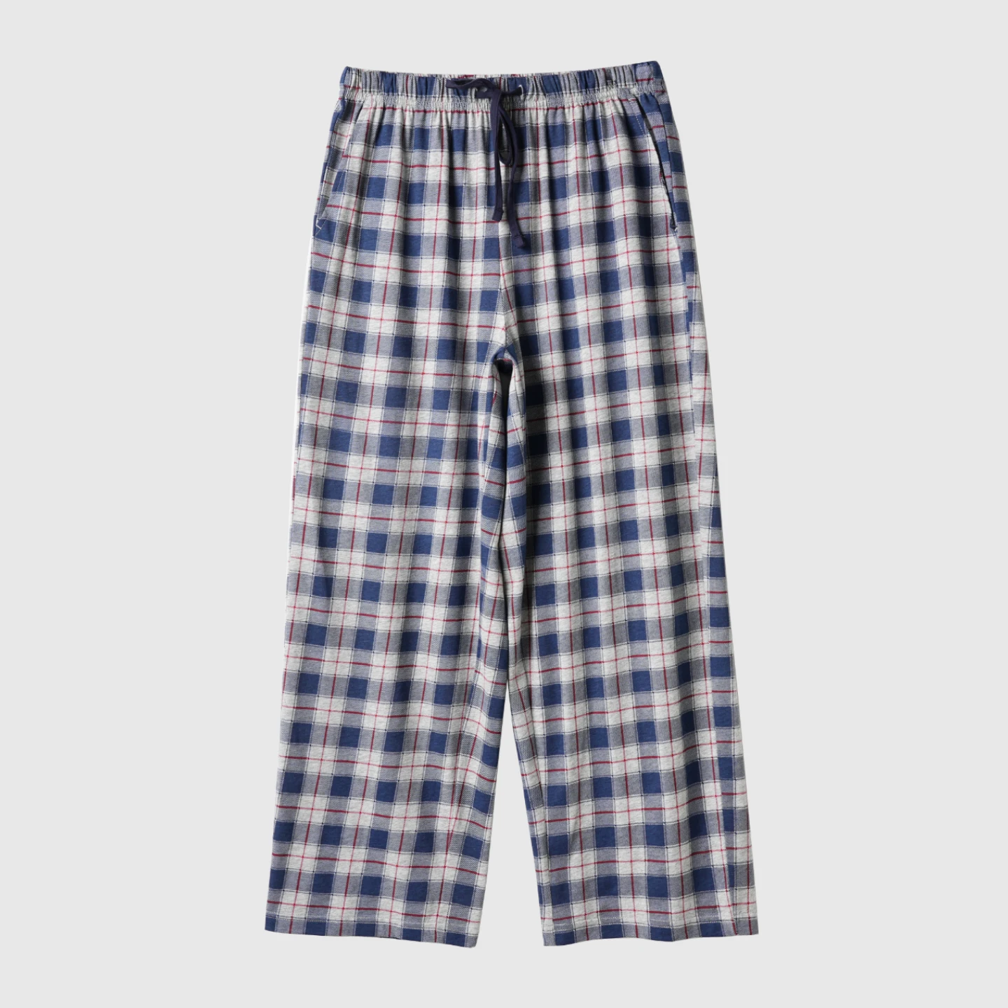 Gray blue plaid-men's style 91782