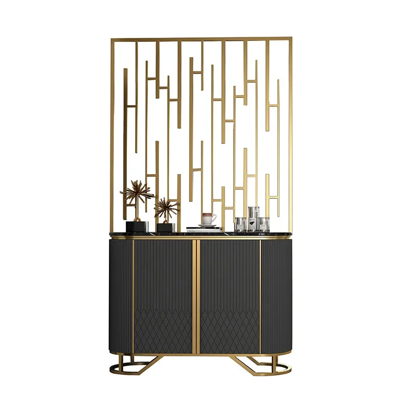 American style light luxury door cabinet, simple modern living room screen partition cabinet, shoe cabinet integration