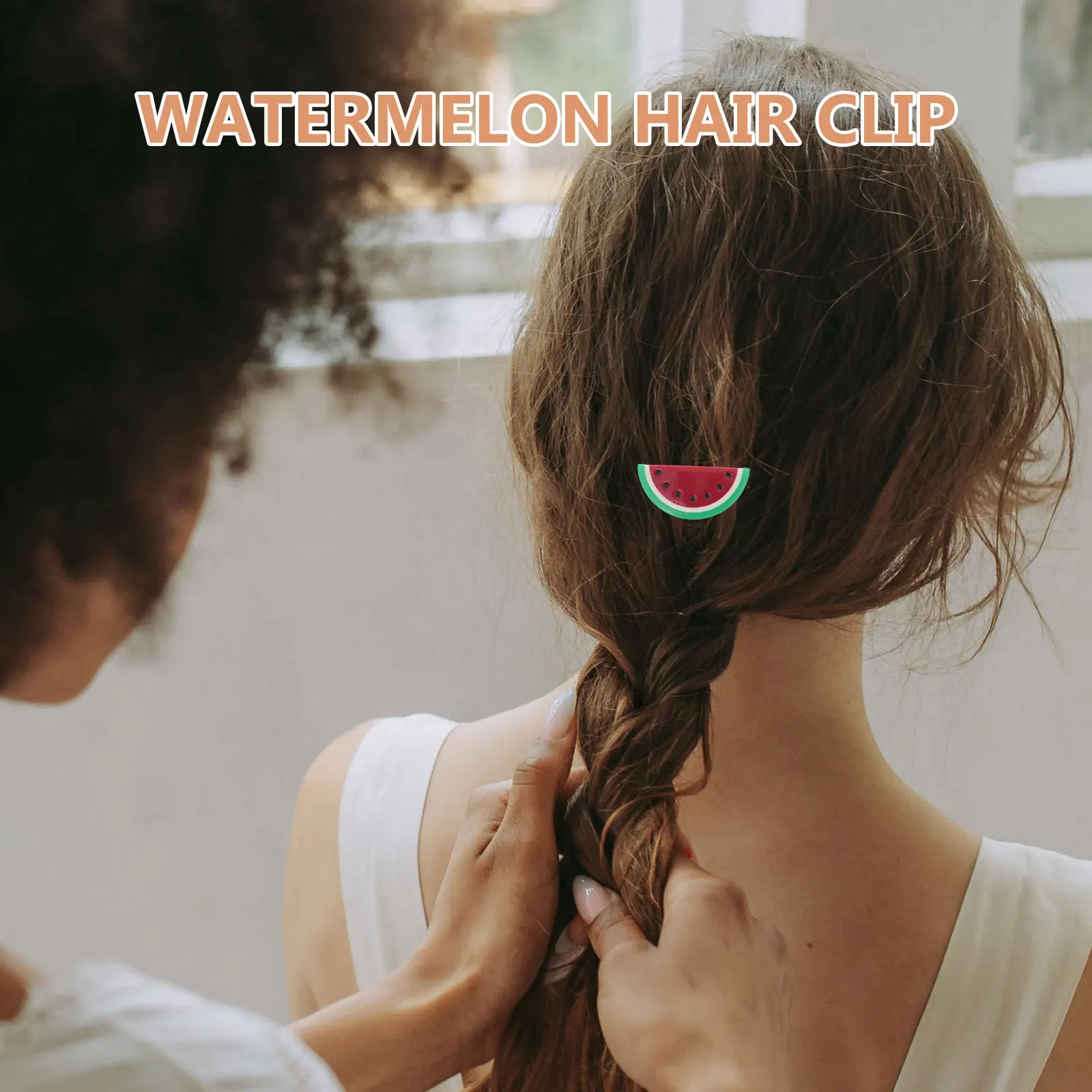 

4Pcs Watermelon Hair Clips Cute Cartoon Acetate Fruit Bang Clips Side Hair Styling Accessories for Women Girls