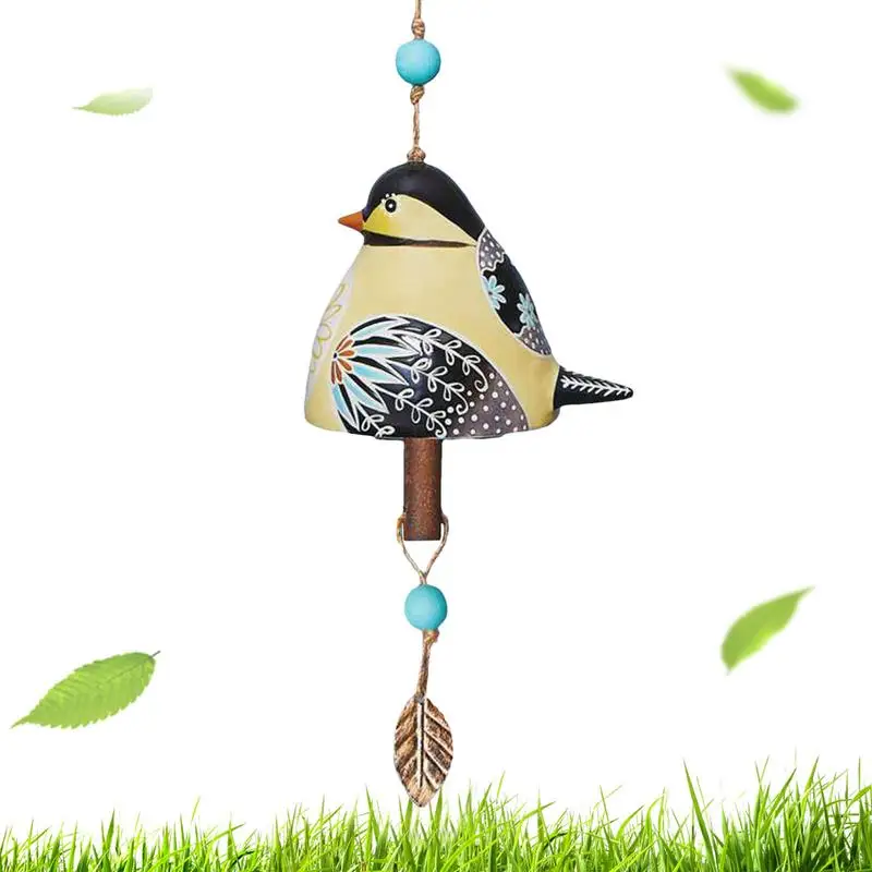 

Wind Bell Ornaments Hand Painted Resin Bird Song Bell Courtyard Decoration Hanging Home Decoration home Outdoor Accessories