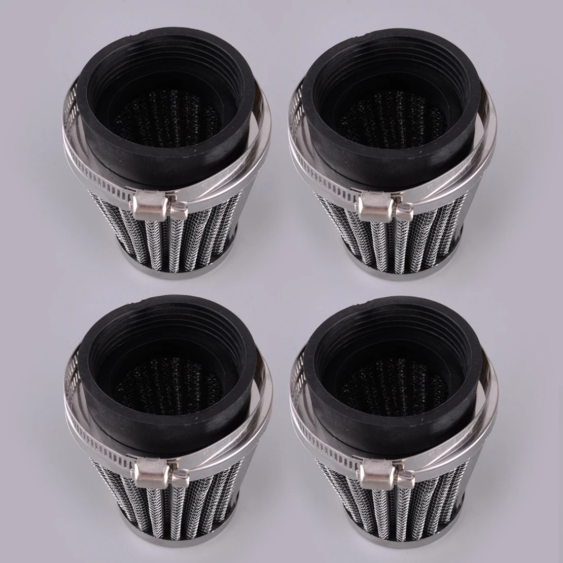 

4Pcs 52mm Motorcycle Air Intake Filter Cleaner Pod Fit for Kawasaki Suzuki Yamaha