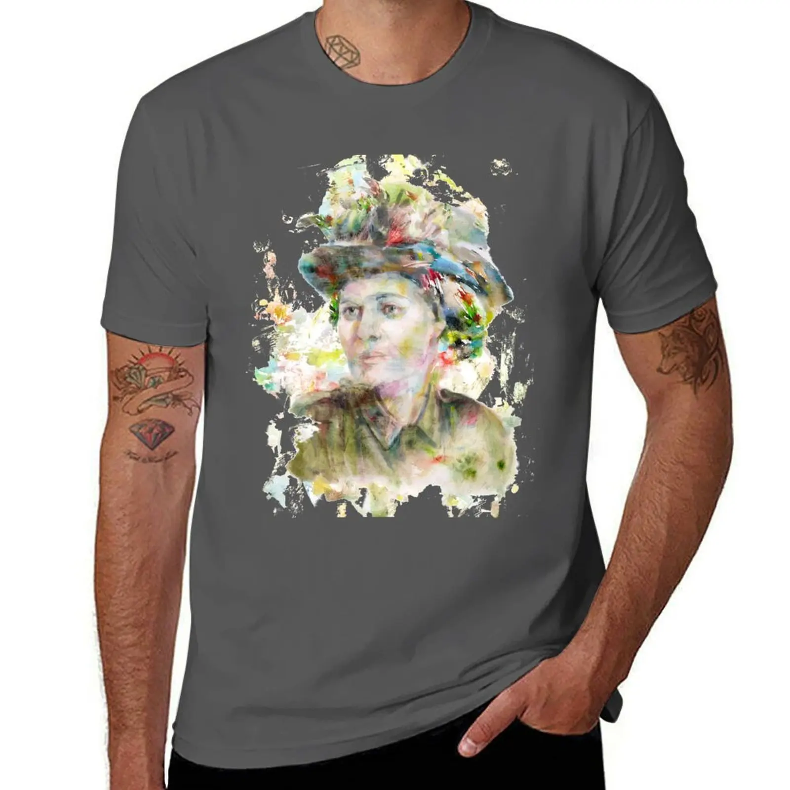

Countess Constance Markievicz Portrait T-Shirt summer tops anime figures oversized slim fit t shirts for men