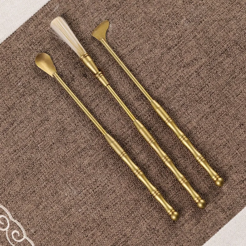 Entry-level Brass Incense Seal Tool Set Spoon Shovel Ash Sweep Tool Household Indoor Seal Extended Aromatherapy Supplies