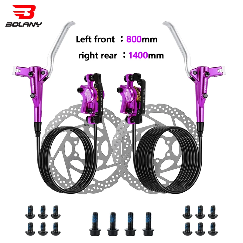 

BOLANY Mountain Bike Hydraulic Brakes Front Rear Double Piston Caliper Set Force 160mm Rotors MTB Brakes Bicycle parts