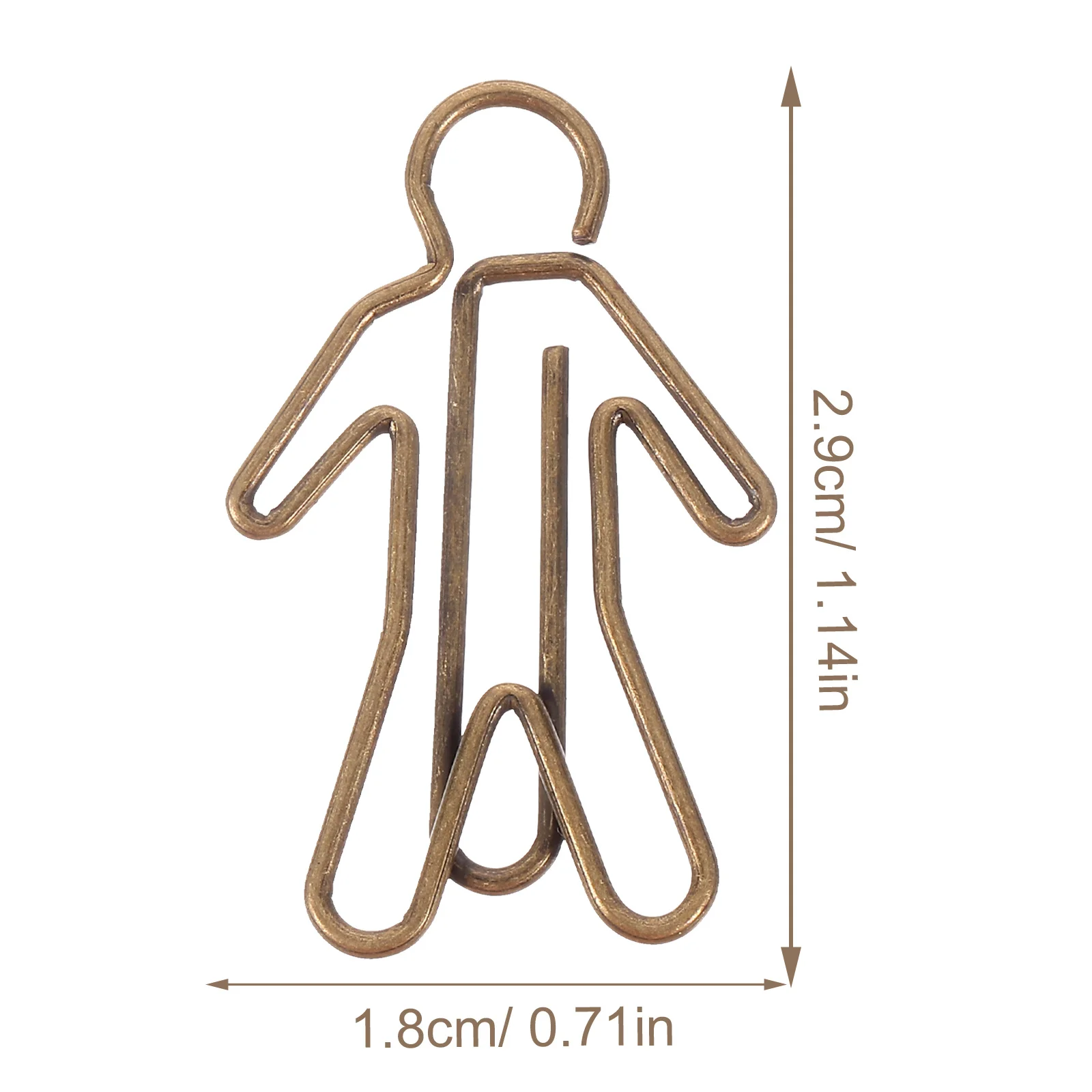 20pcs Small Human-Shaped Paper Clips Cute Mini Metal Document Clamps For Office School File Organization Creative Book Reading