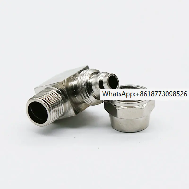 10PCS Quick tightening copper elbow right angle threaded gas pipe quick connector PL 4 6 8 10 12-M5 01 02 03 04