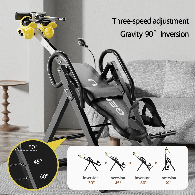 Fitness Align Bench Folding Gravity Top Inversion Therapy Table Inverted Machine with Neck and Head Stretching Function