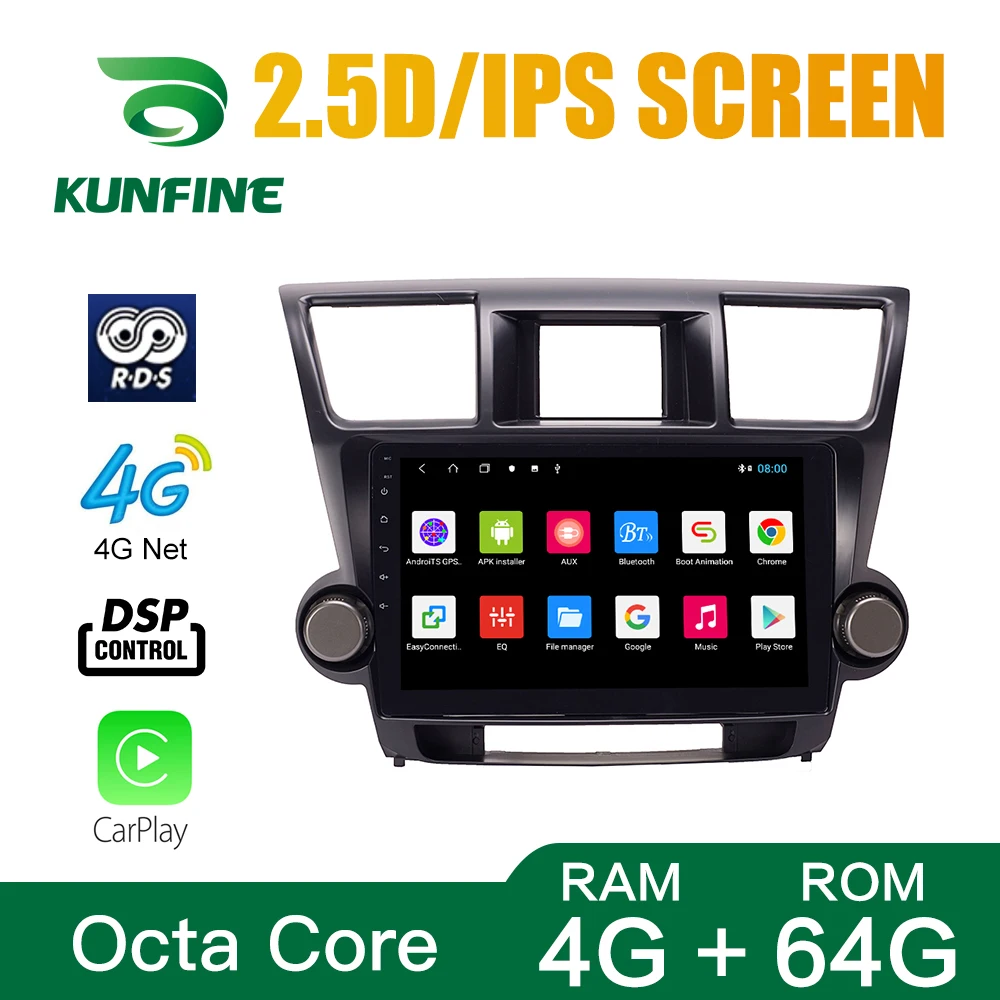 

Android 10.0 Octa Core Car DVD GPS Navigation Player Deckless Car Stereo for Toyota Highlander 2007-2014 Radio Headunit