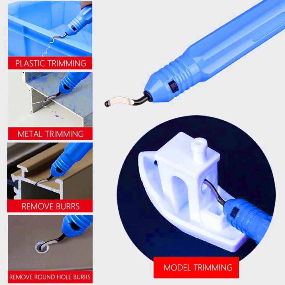 For PVC For Hard Plastic HSS Blades Deburring Tool For Metalworking Blue Black Flexible Deburring Tool For Wood