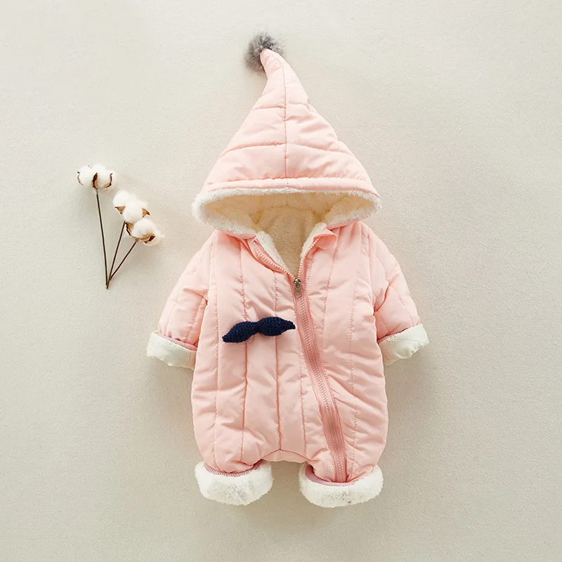 fleece jackets Infant kids Baby Winter Cotton Snowsuit Diagonal zipper Design Newborn Girl Clothes For Boys Coats hooded mantle