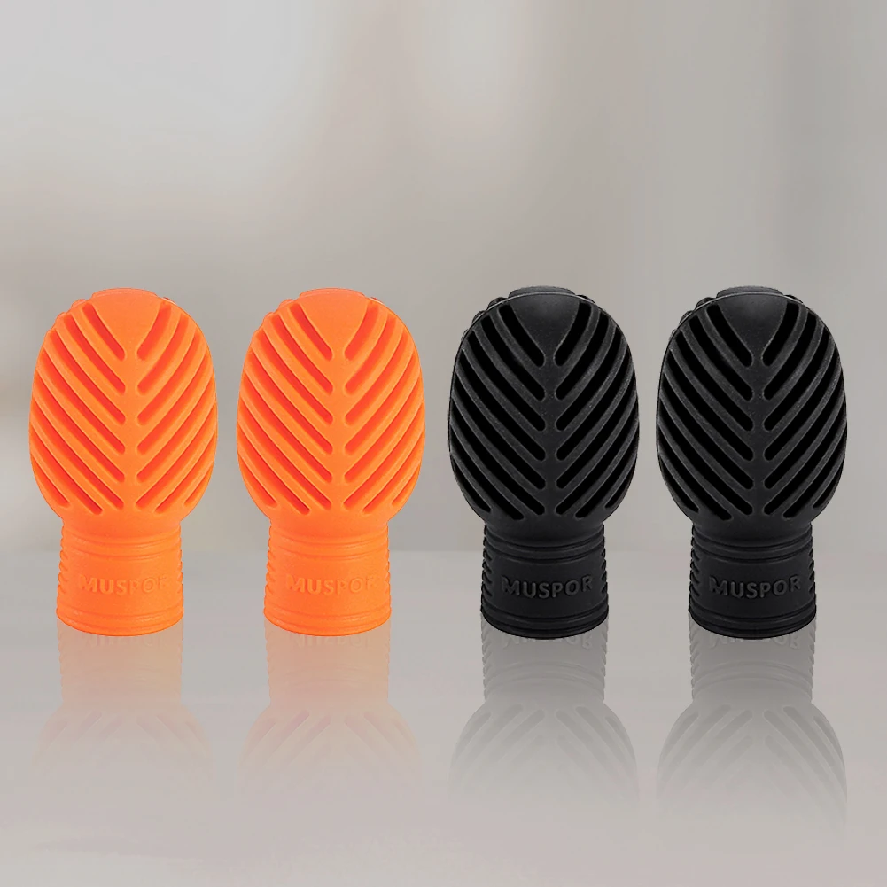 4PCS Silicone Drumstick Silent Tip Drumstick Practice Tips Protective Mute Cover Cap for Drumsticks Accessories