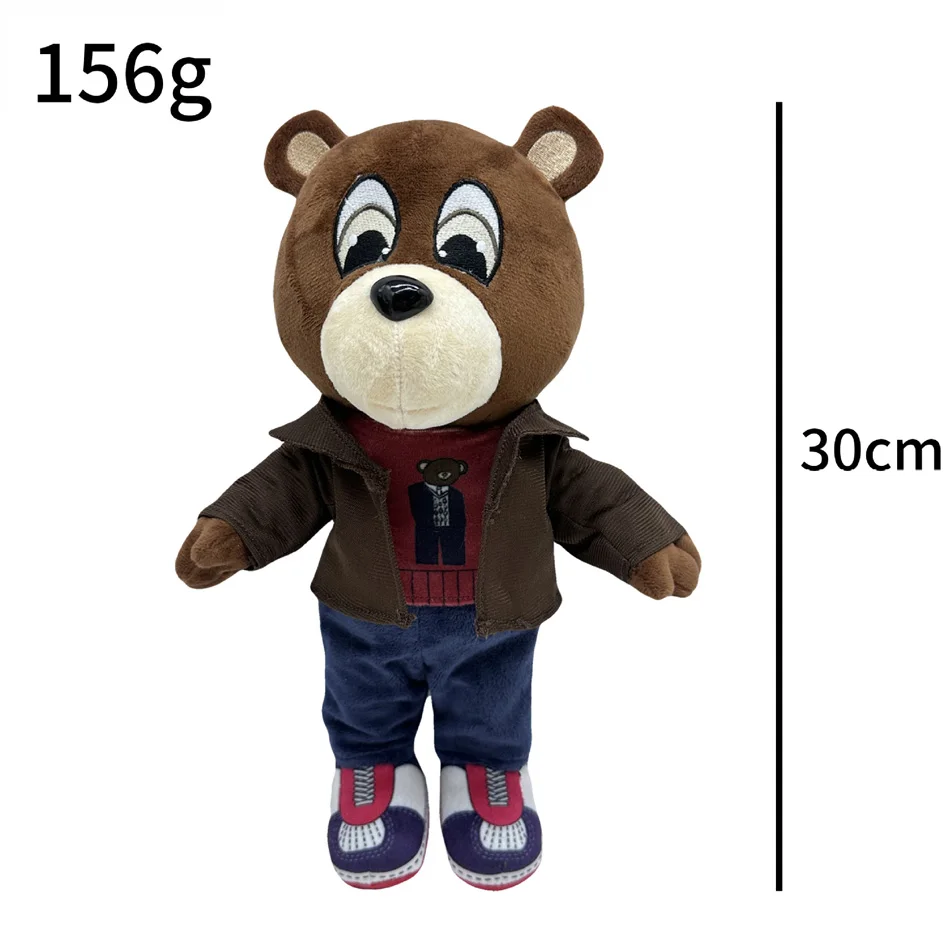 26-30cm Kawaii Kanye Dropout miś pluszowy miś pluszowy Kanye West maturalny miękki wypchany wystrój pokoju prezent urodzinowy