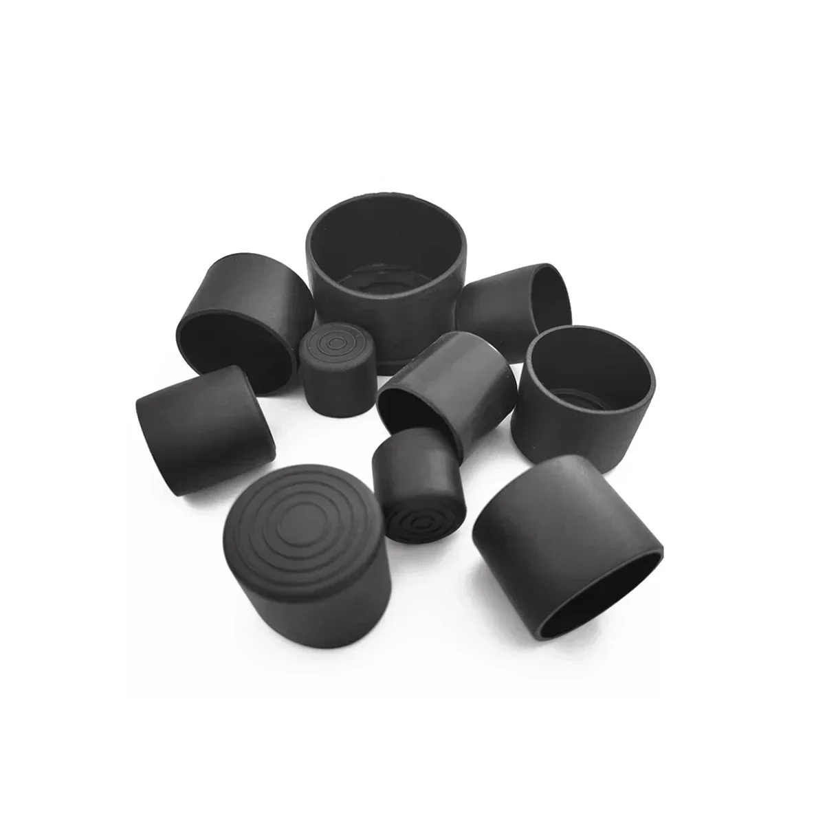 PVC Circular Pipe Jacket Protective Pads, Mesas e Cadeiras de Móveis, Anti Slip, Espessado Foot Covers, Resistente ao desgaste